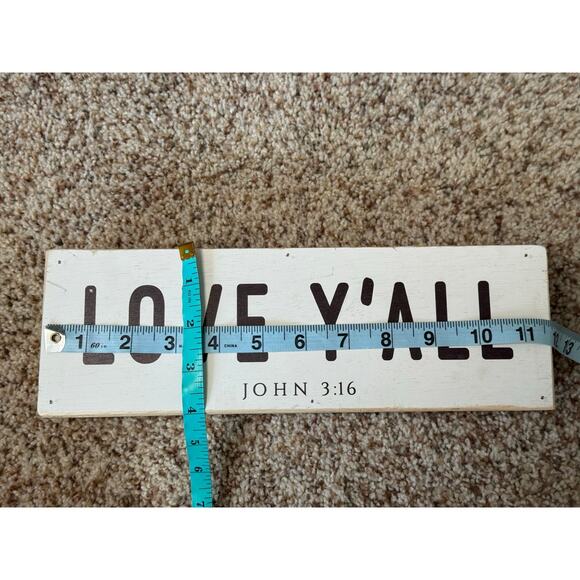 Custom Wood Sign - JOHN 3:16 - "LOVE Y'ALL", thick, heavy wood - Picture 3 of 6